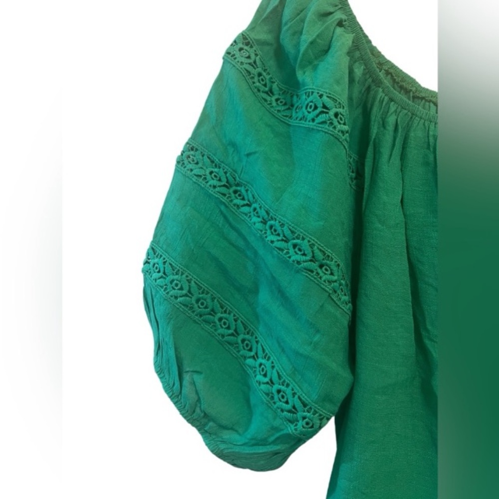 Peasant NWT Kelly’ Green boho breathable beauty - Picture 2 of 5